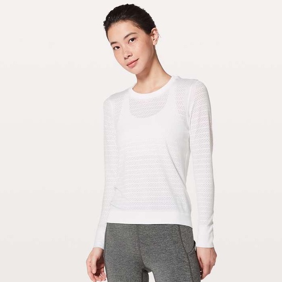 Lululemon Breeze By Long Sleeve - White - Picture 3 of 7